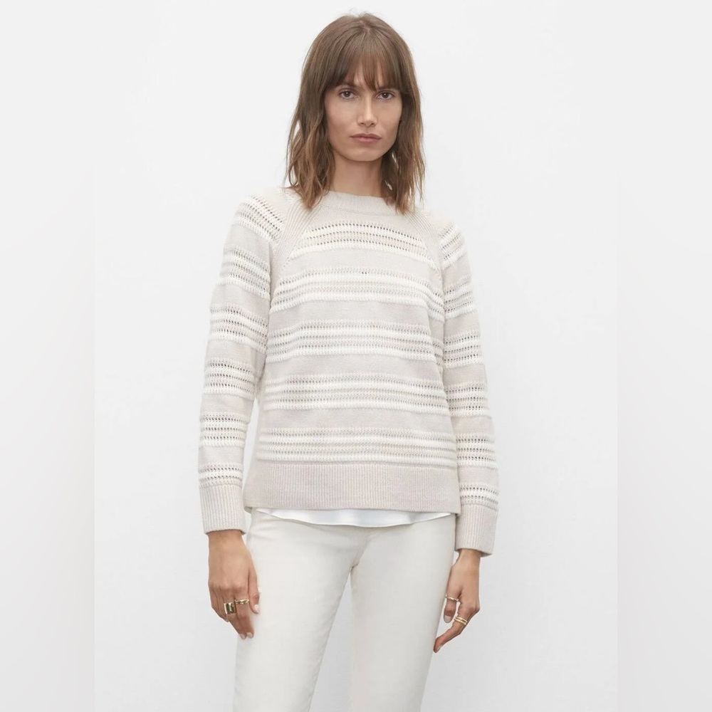 Club Monaco Striped Raglan Crewneck Sweater size Large